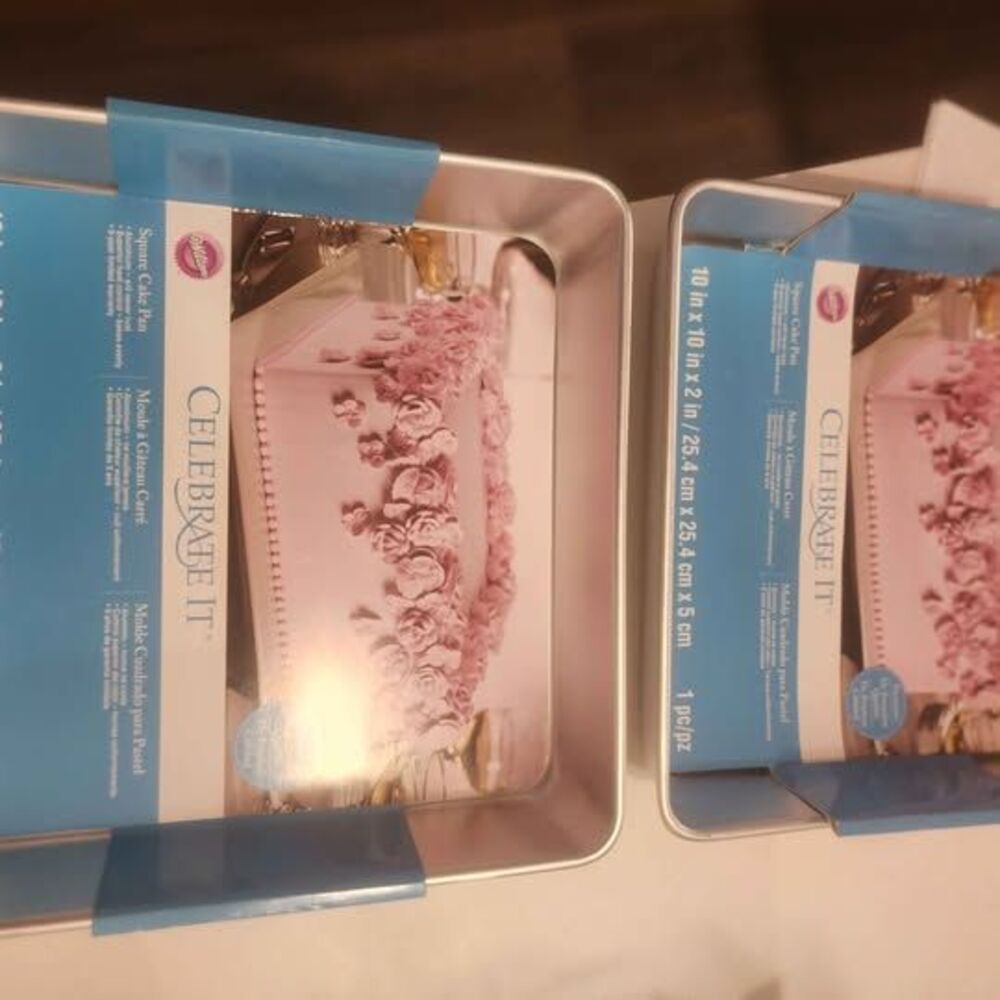 Celebrate It 10 in x 10 in x 2 in Square Cake Pan Set of 2